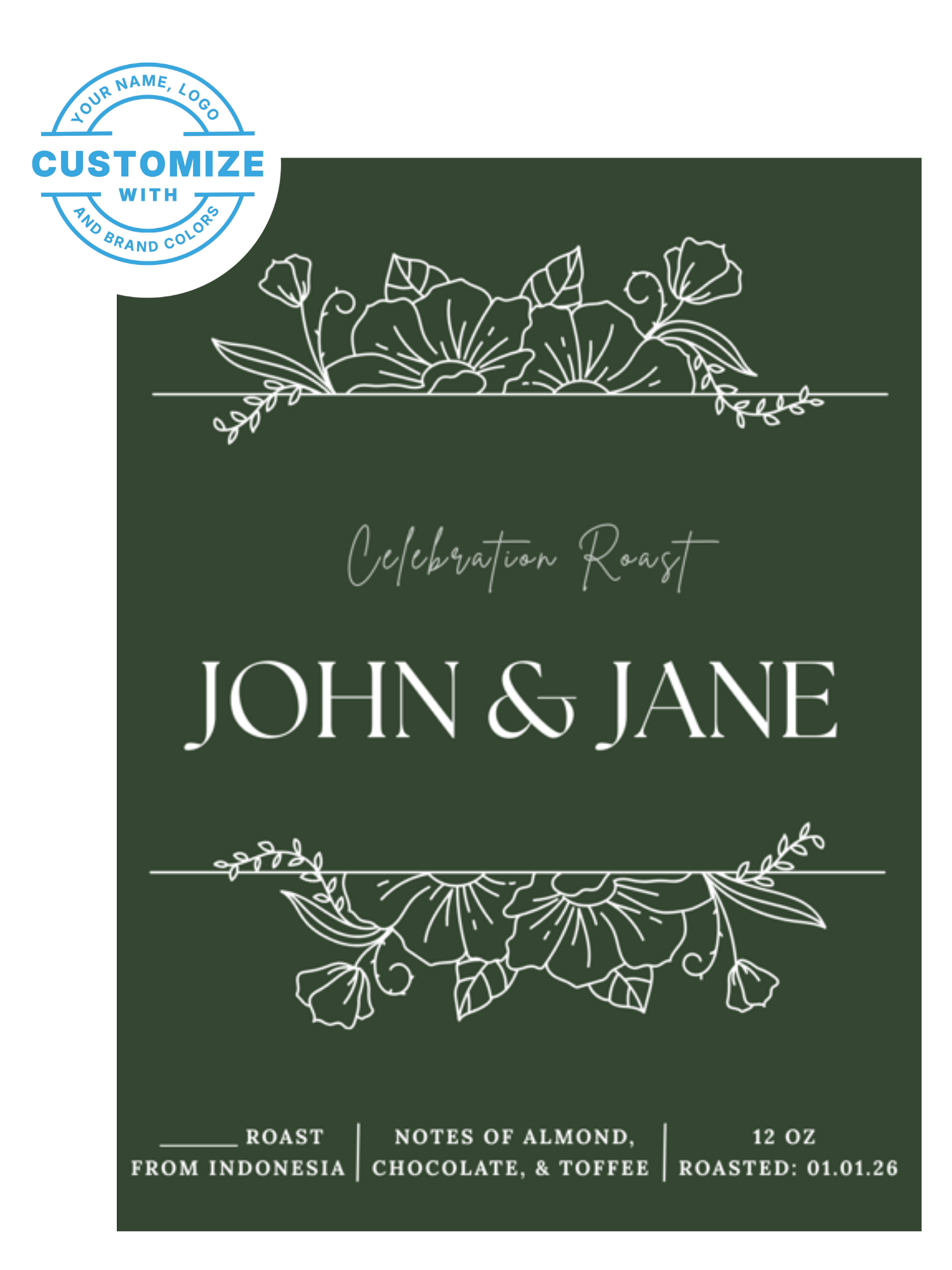 Custom Hospitality Coffee, 12 oz. Bags (Choose Your Options)