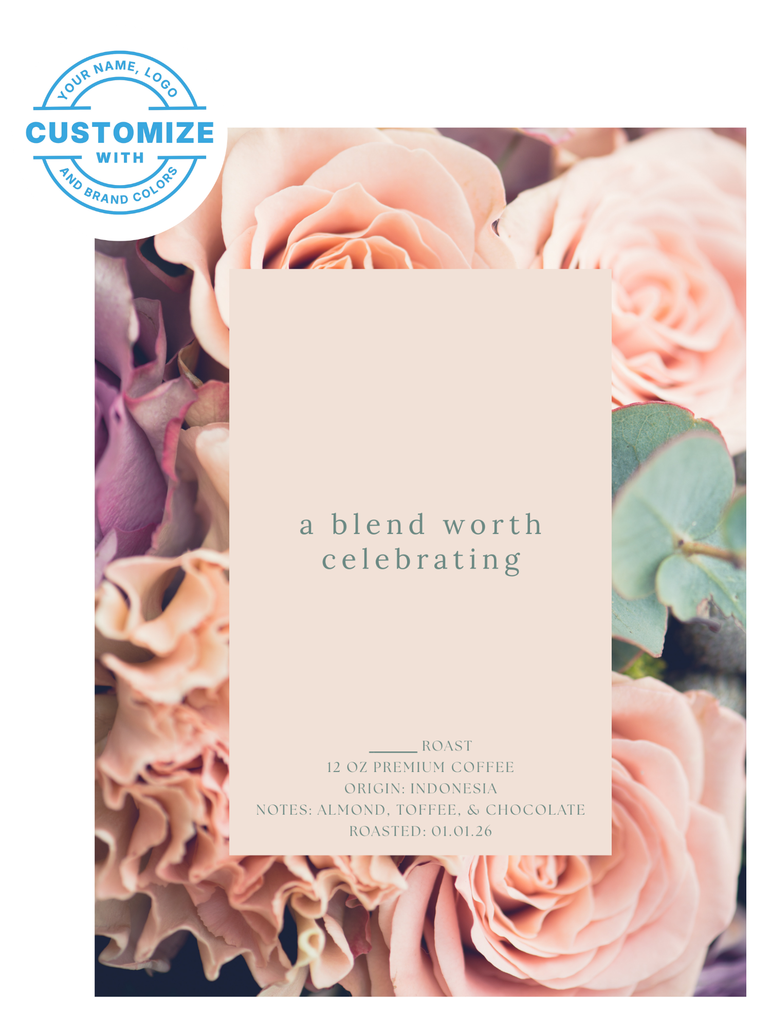 Custom Wedding Coffee, 12 oz. Bags (Choose Your Options)