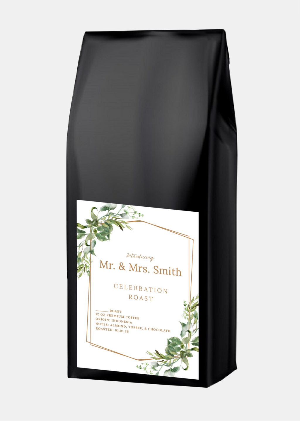 Custom Wedding Coffee, 12 oz. Bags (Choose Your Options)