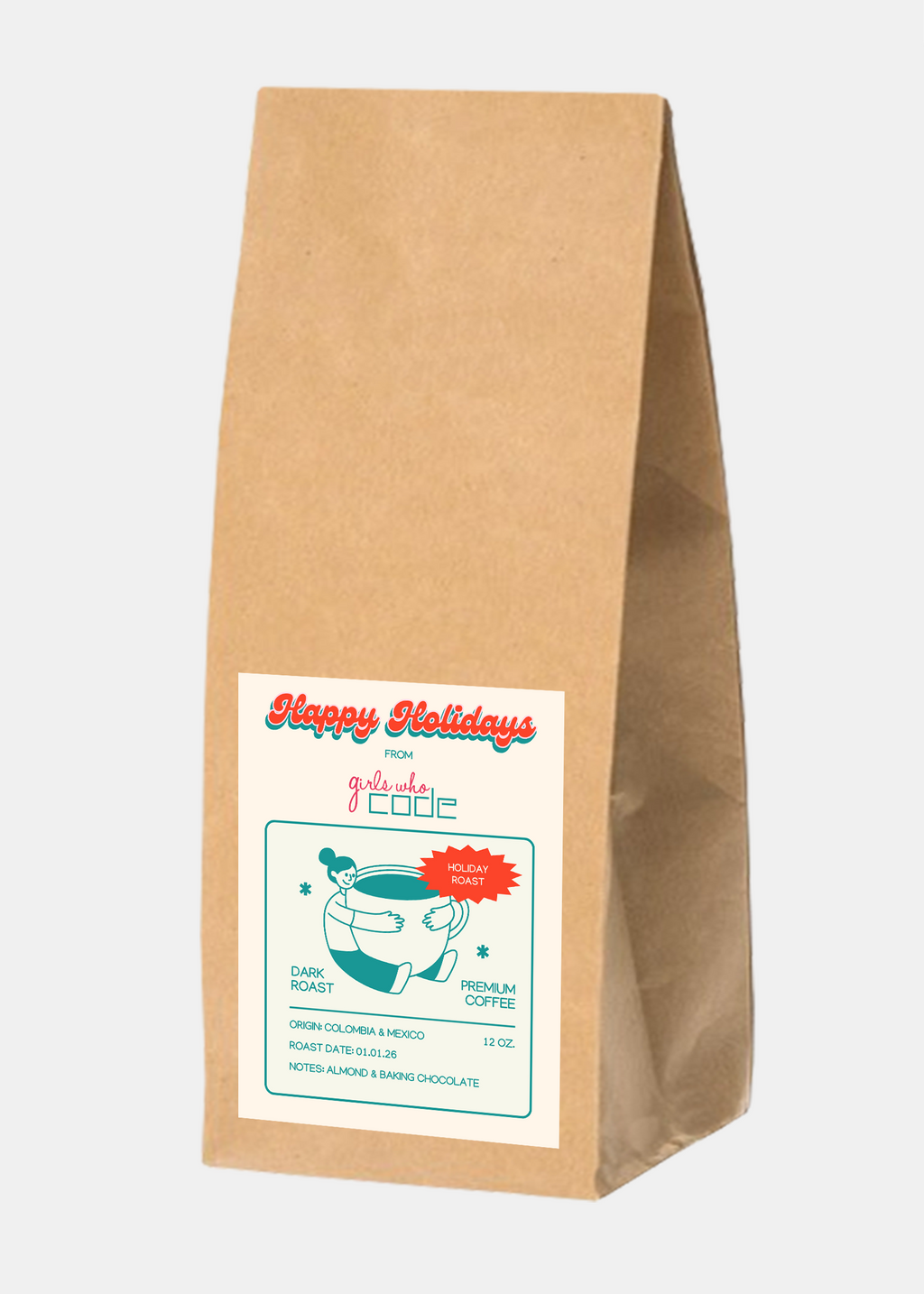 Custom Decaf Coffee, 12 oz. Bags (Choose Your Options)