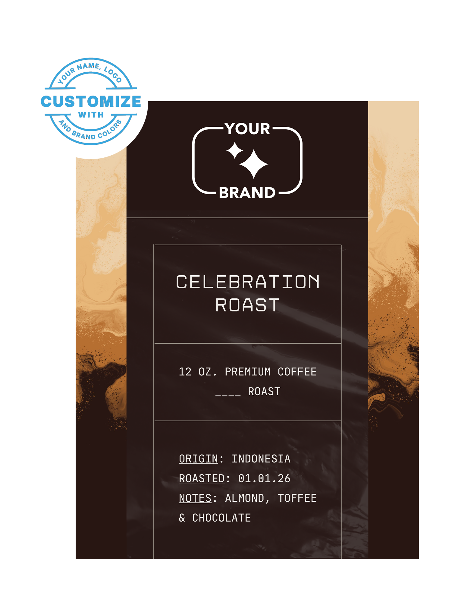 Custom Dark Roast Coffee, 12 oz. Bags (Choose Your Options)