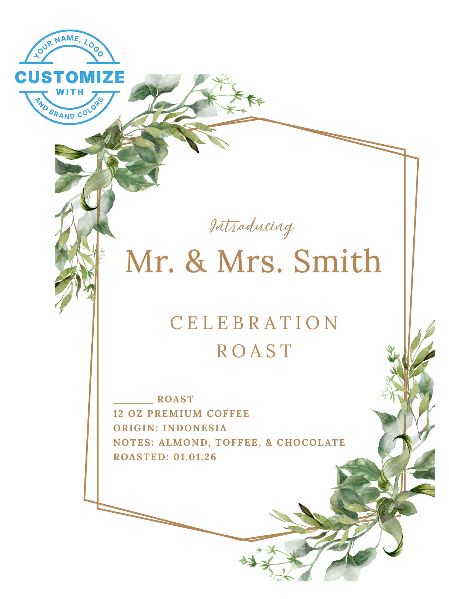 Custom Hospitality Coffee, 12 oz. Bags (Choose Your Options)