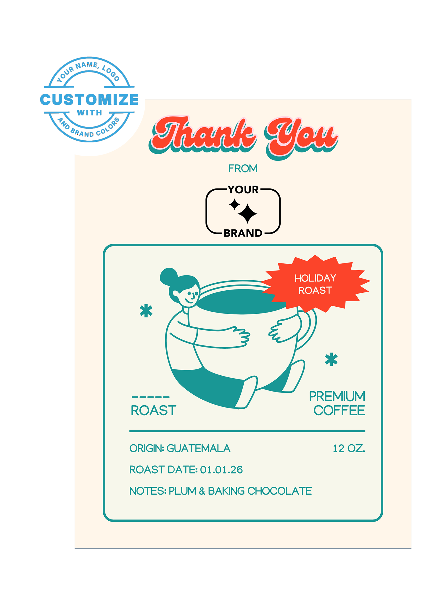 Custom Dark Roast Coffee, 12 oz. Bags (Choose Your Options)