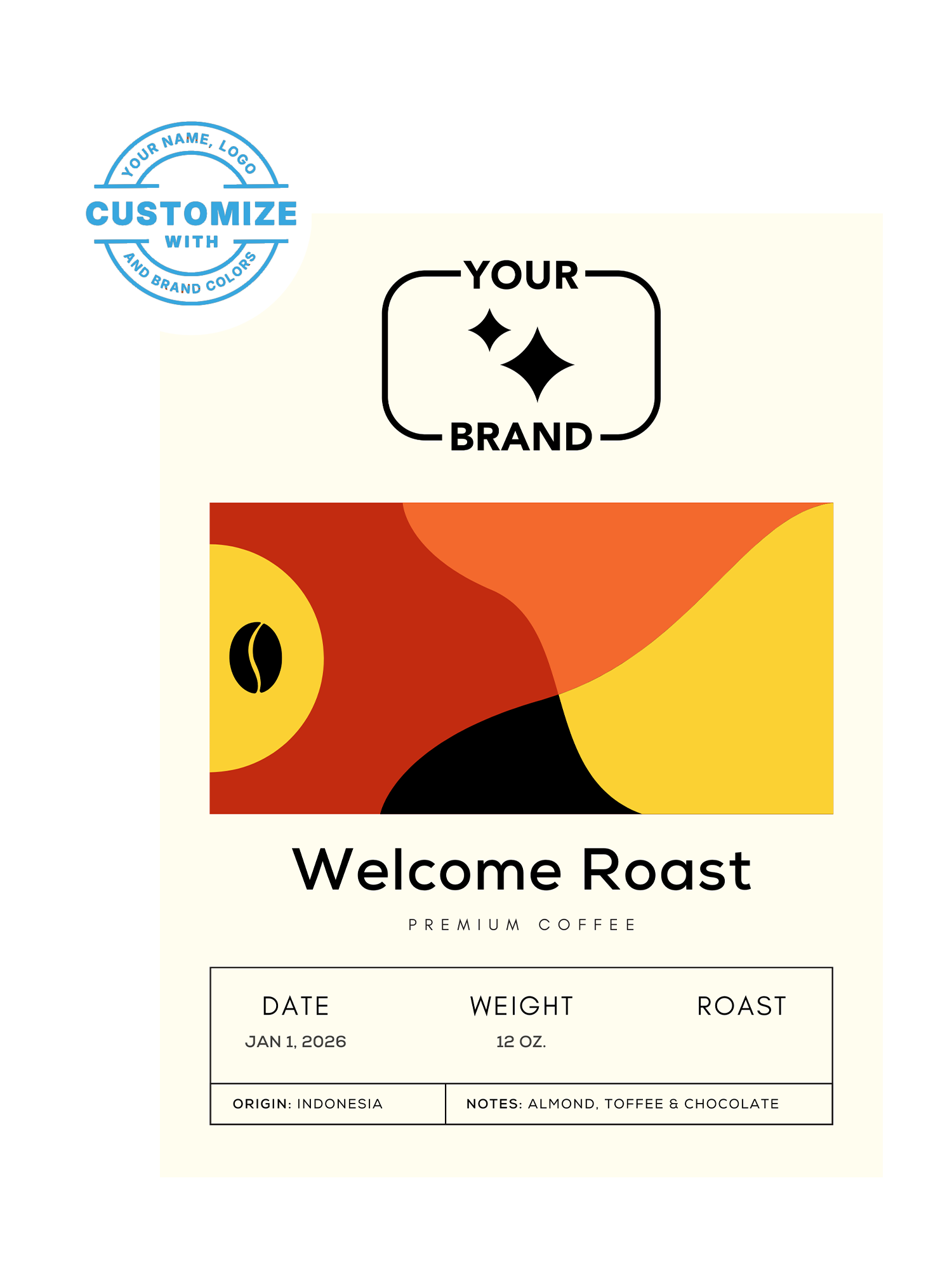 Custom Dark Roast Coffee, 12 oz. Bags (Choose Your Options)