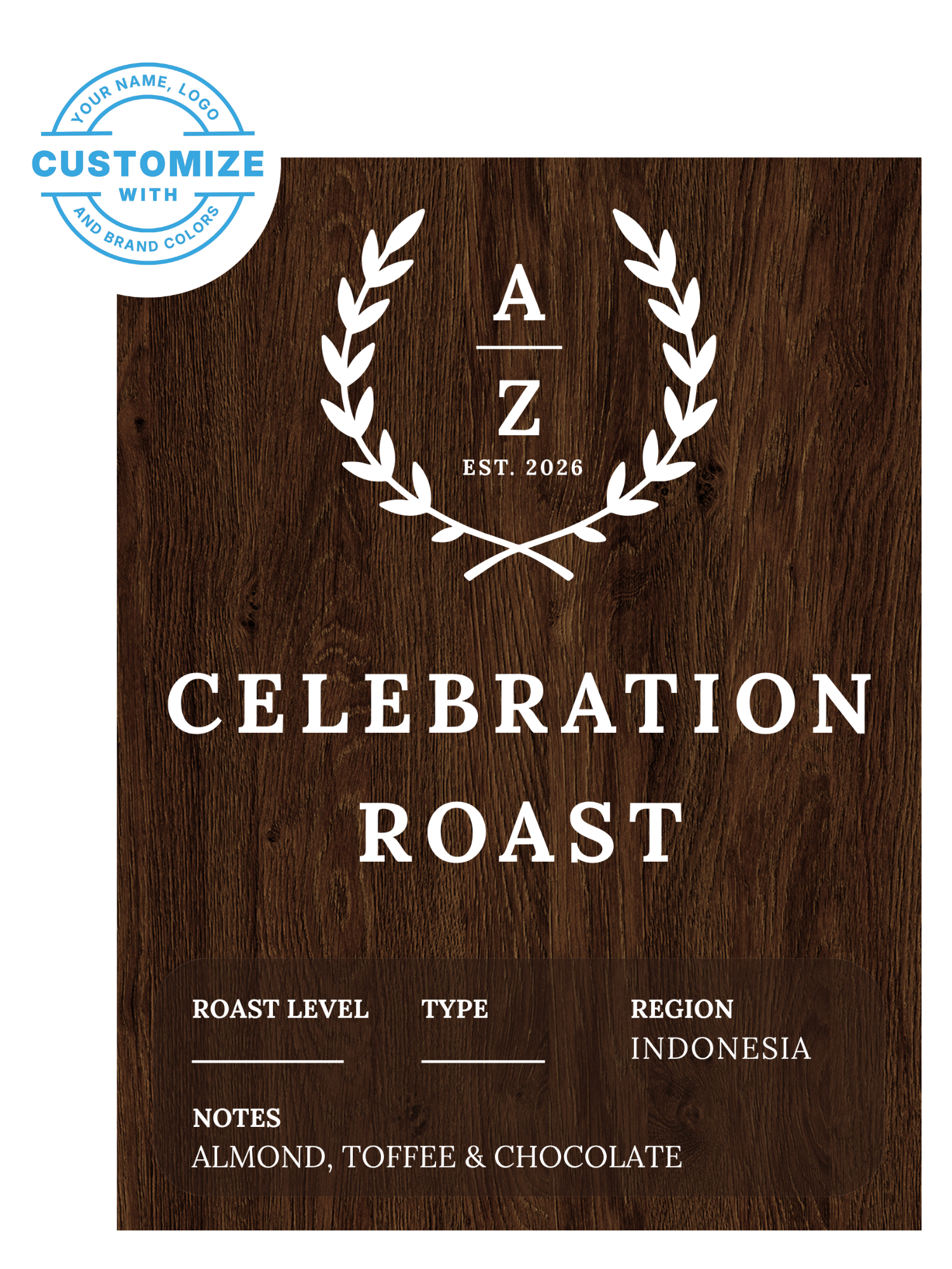 Custom Wedding Coffee, 12 oz. Bags (Choose Your Options)