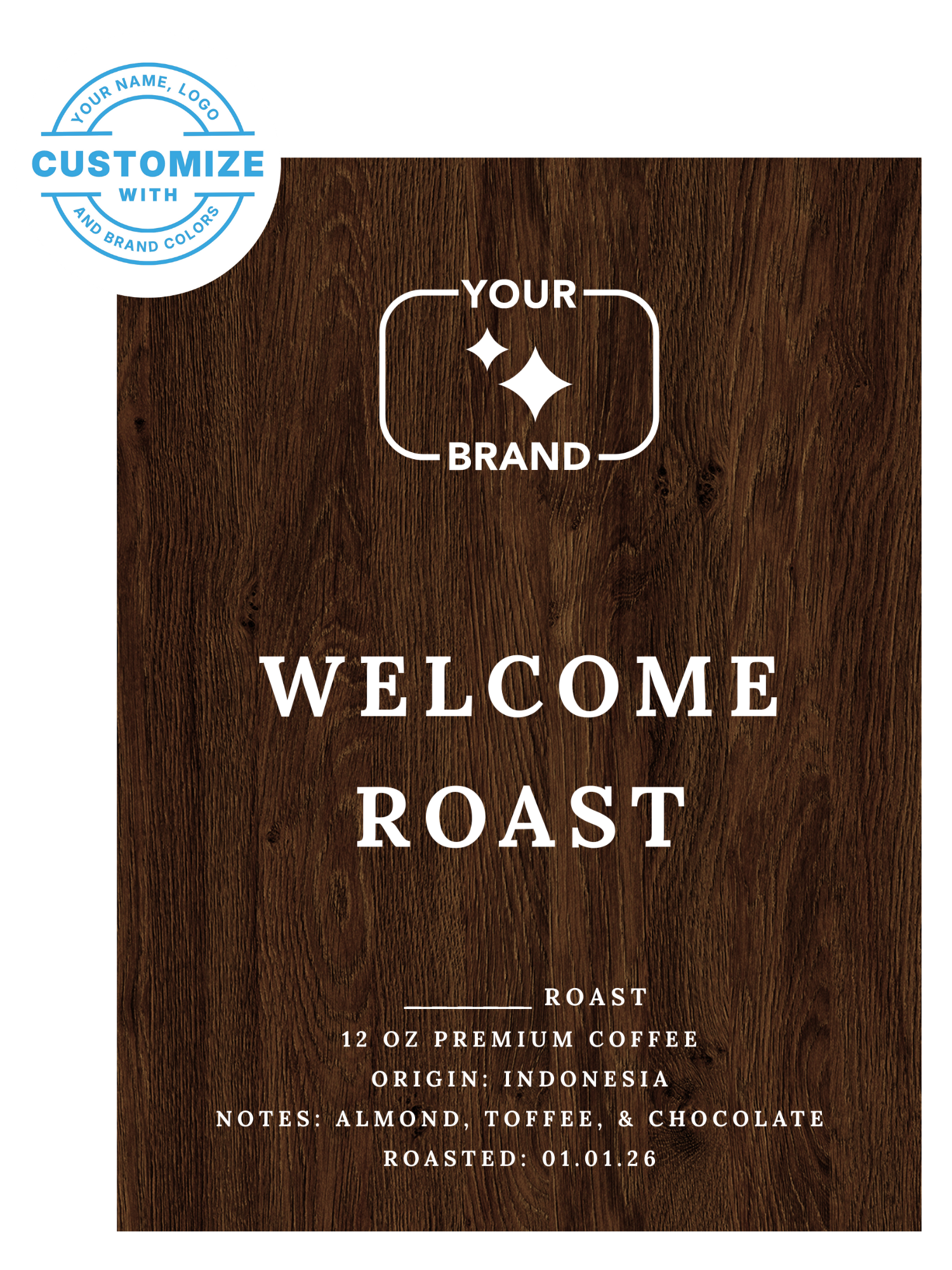 Custom Hospitality Coffee, 12 oz. Bags (Choose Your Options)