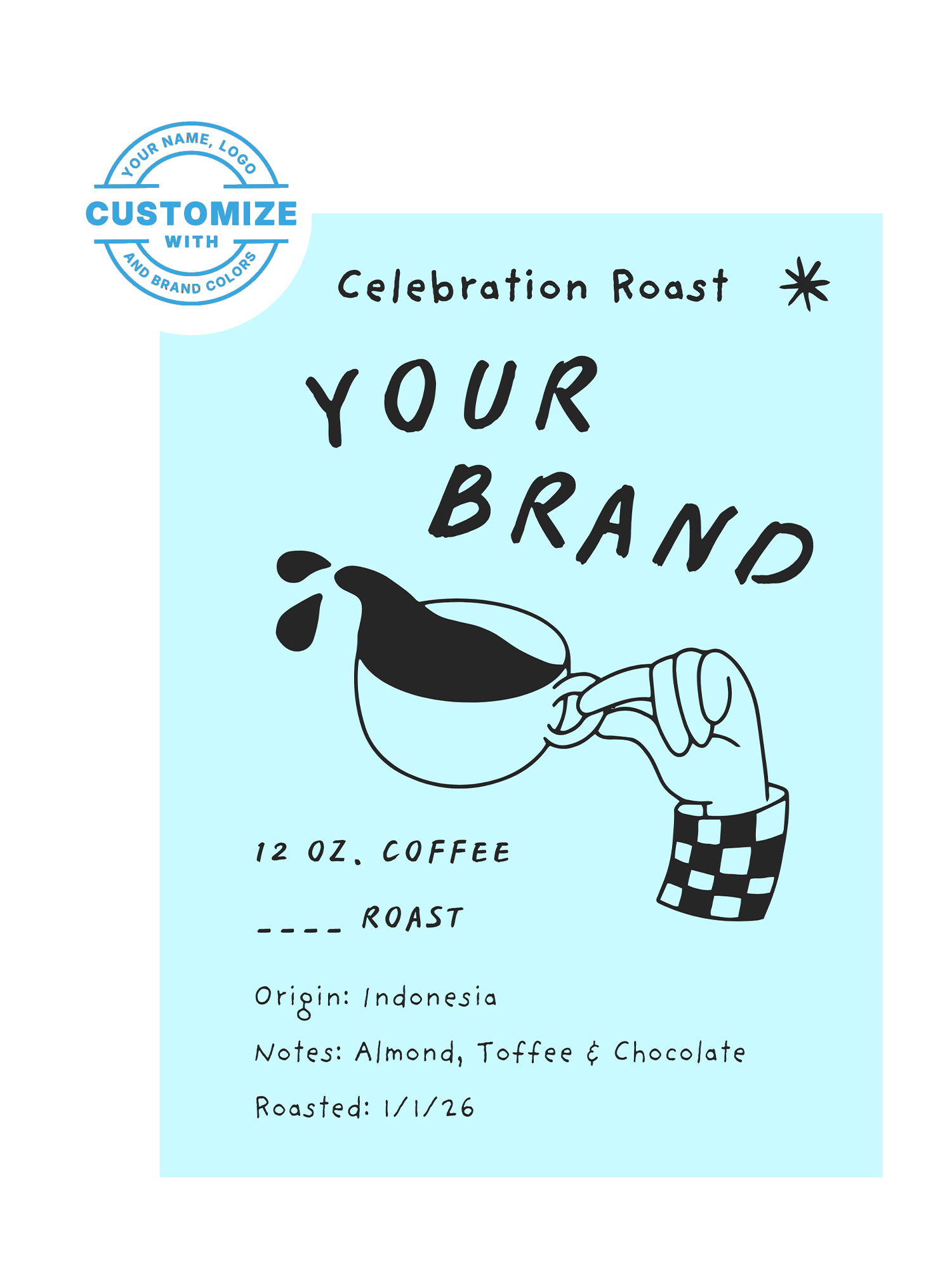 Custom Dark Roast Coffee, 12 oz. Bags (Choose Your Options)