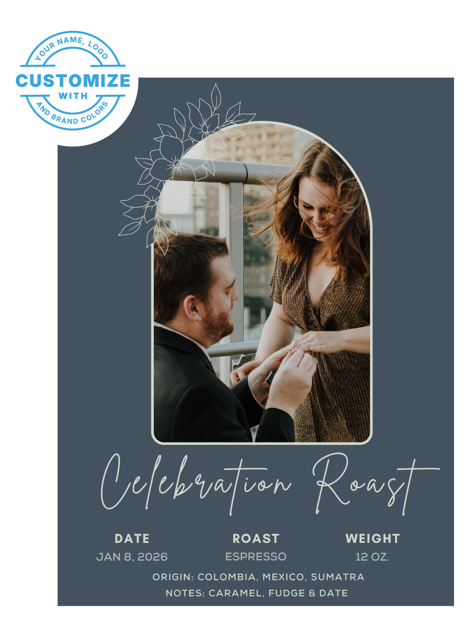 Custom Wedding Coffee, 12 oz. Bags (Choose Your Options)