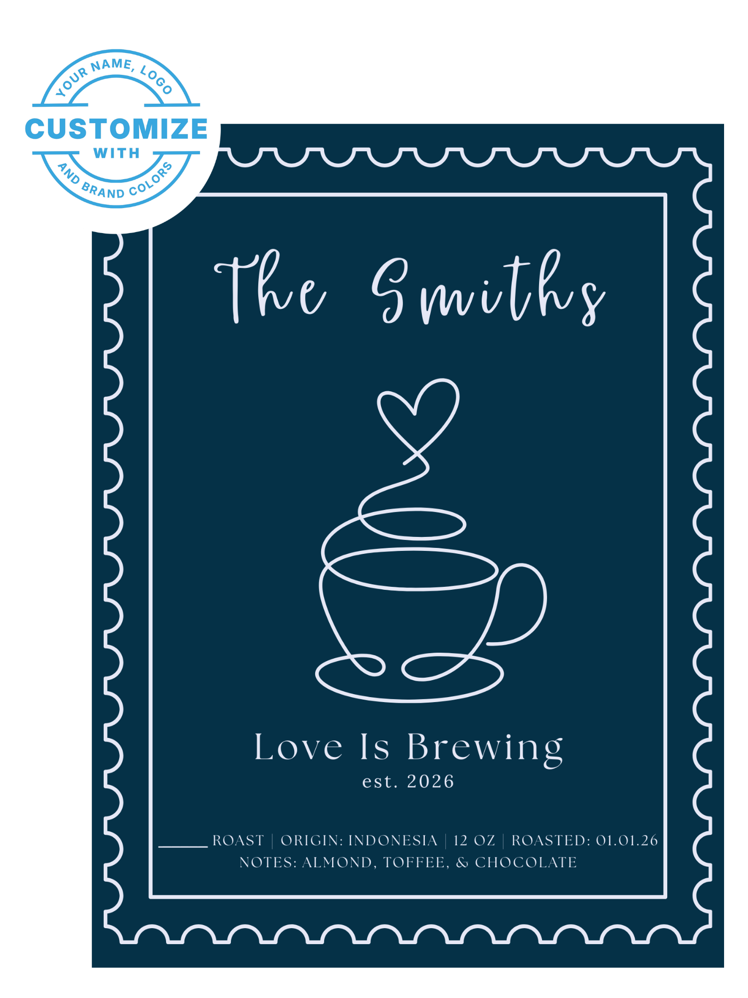 Custom Hospitality Coffee, 12 oz. Bags (Choose Your Options)