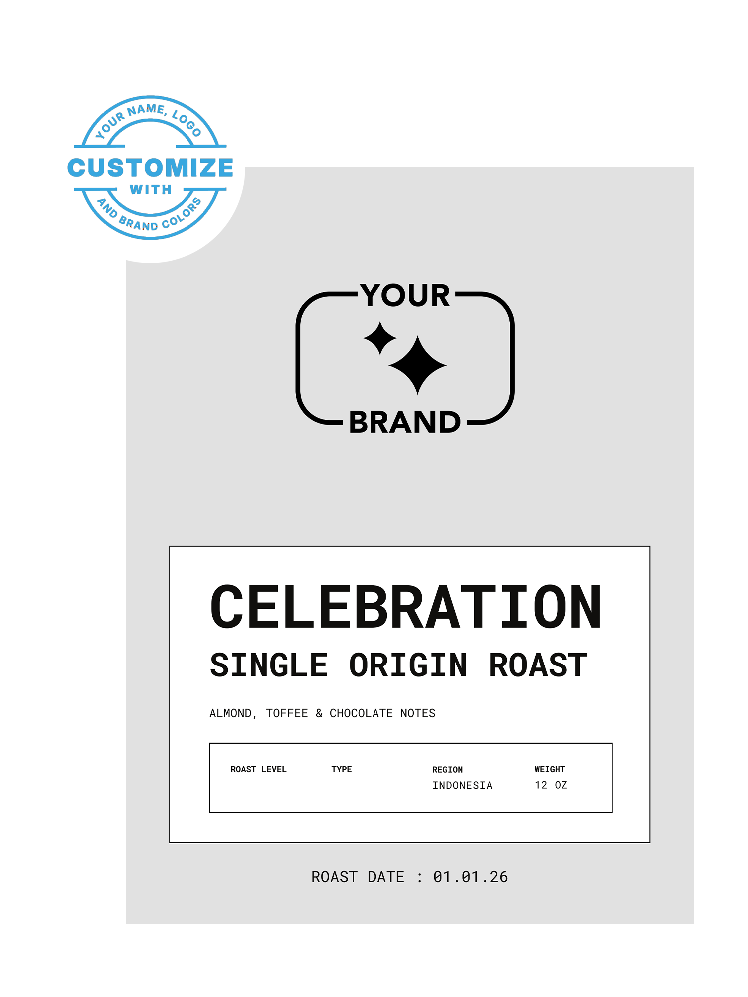 Custom Dark Roast Coffee, 12 oz. Bags (Choose Your Options)